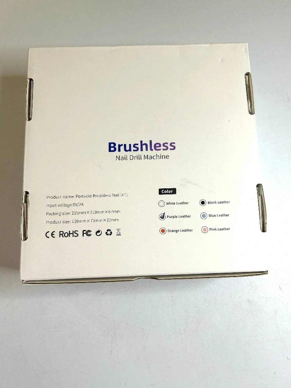 Professional Purple And White Nail Drill 40,000 RPM Cordless Rechargeable